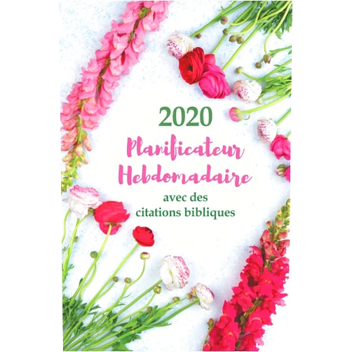 Useful Diaries Publications 2020 Planificateur Hebdomadaire Avec Des Citations Bibliques | Une Semaine Par Page: Organisateur D'un An Avec Des Versets De La Bible Inspirants Pour Les Chrétiens (French Edition)