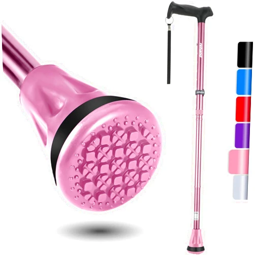 REHAND Walking Cane - Foldable, Adjustable, Collapsible Walking Canes for Men & Women, Heavy Duty All Terrain Tip, with Travel Bag | Walking Sticks for Seniors & Adults