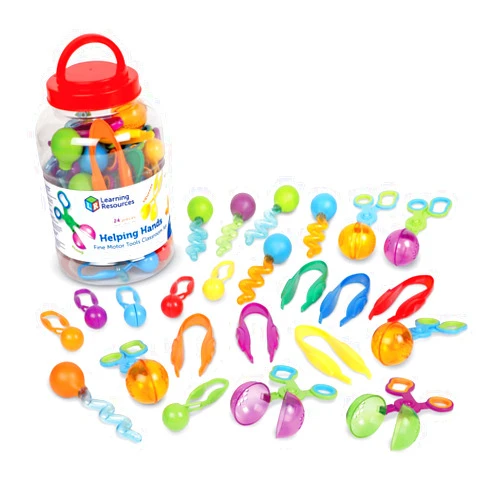 Learning Resources Helping Hands Fine Motor Tools Classroom Set - 24 Pieces Ages 3+ Preschool Learning Activities, Teacher and Classroom Must Haves, Teacher Resources for Classroom