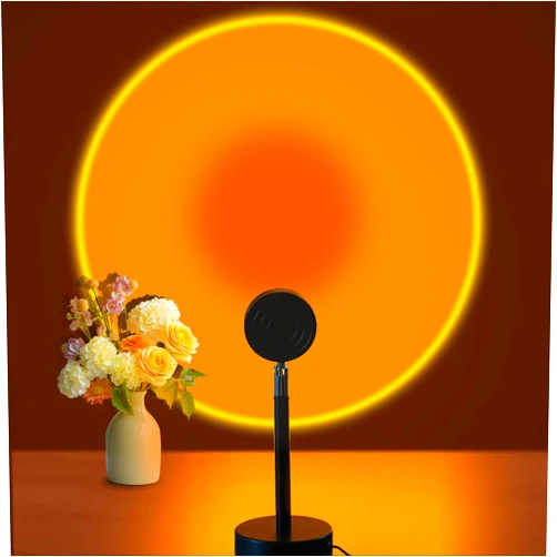 Easeking LED Sunset Lamp - Sunset Lights Night Lights LED Projector Floor Lamp Atmosphere Light Night Light for Bedroom Livingroom Party Bar Store, USB Charging