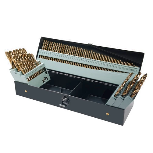 GMTOOLS 115Pcs Cobalt Drill Bits Set, M35 High Speed Steel, 135 Degree Tip, Twist Jobber Length Drill Bit Kit for Hardened Metal, Plastic and Wood with Metal Indexed Storage Case, 1/16
