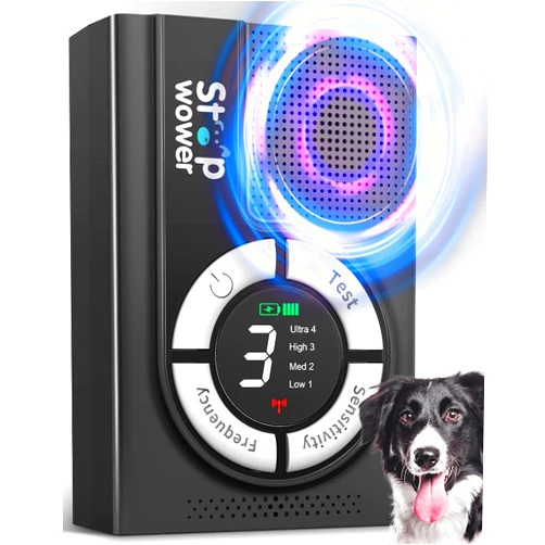 PANZERR Anti Barking Devices, Dog Bark Deterrent Devices Bark Box with 3 Modes, 50FT Rechargeable Dog Barking Control Device Anti Barking Device for Dogs, Dog Barking Silencer Safe for Indoor & Outdoor