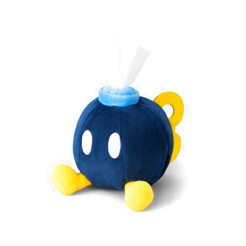 RAJOET Bob-omb Tissue Holder, Bob-omb Plush Toy, Facial Tissue Box Cover with Storage Tray - Decorative Holder, Night Stands, Office Desk *11*