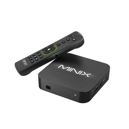MINIX U8K-Ultra Android Media AI Box 8K UHD Android TV Box 128GB eMMC, 8GB LPDDR4X RAM Dolby Vision Audio Passthrough Entertainment Media Player. with MINIX A3 Pro Wireless Six-Axis Gyroscope