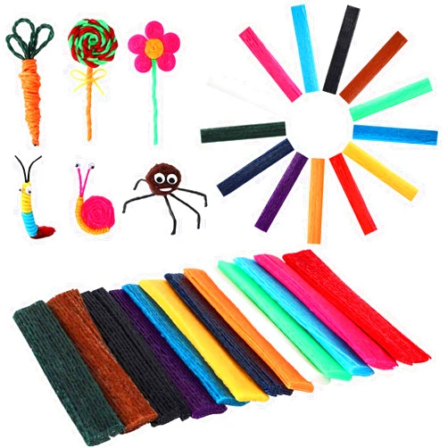 UPINS 1000PCS Wax Craft Sticks Bendable Sticky Wax Yarn Sticks in 13 Colors with Blue Storage Bag for Kids DIY Art Supplies