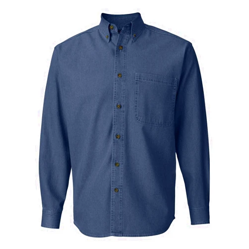 Sierra Pacific Long Sleeve Denim Shirt - Dark Denim - X-Large