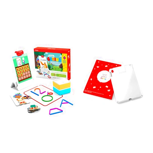 Osmo - Little Genius Starter Kit for iPad + Early Math Adventure & Case for iPad (Gen 5) - 6 Educational Learning Games - Ages 3-5 - Counting, Shapes, Phonics & Creativity iPad Base Included 