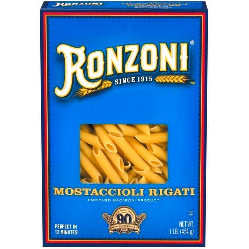 Ronzoni Mostaccioli Rigati Pasta 16 oz