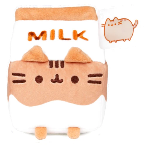 GUND Pusheen Chocolate Milk Plush Cat Stuffed Animal for Ages 8 and Up, Brown/White, 6”