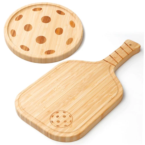 Cenleoha Pickleball Charcuterie Boards Set, Cheese Board with Handle 17.5