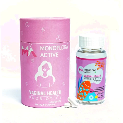 MONOFLORA ACTIVE Probiotics for Women 5 Billion CFU Vaginal Probiotic Capsules with Lactobacillus & Prebiotics Supports Vaginal pH Balance, Healthy Flora, Odor Control, Digestive Urinary Tract Health