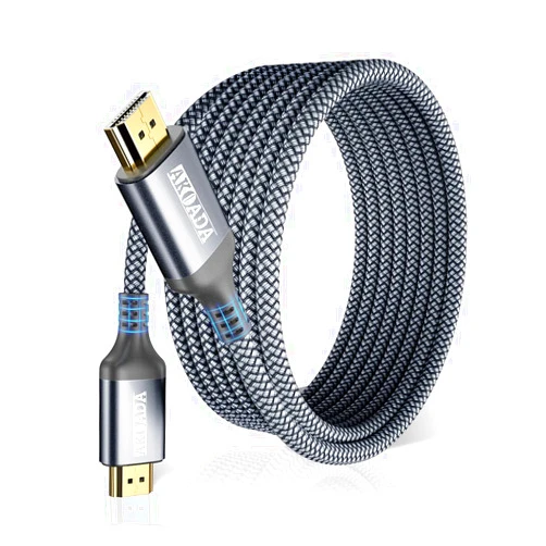 AkoaDa 4K HDMI Cable 15FT, 18Gbps High Speed HDMI 2.0 Braided Cable, 4K-60Hz HDR, Ultra HD, 2K, 1080P, ARC Compatible with TV, PC, PS5/4/3, Projector, Monitor ect.