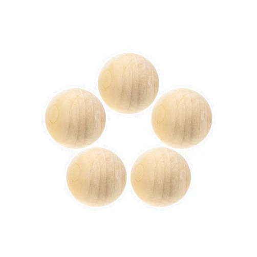 Joyangy 5Pcs 2 Inch Unfinished Natural Wooden Balls, 5cm Round Wood Craft Spheres for DIY Projects, Arts and Crafts, Decoration - No Hole