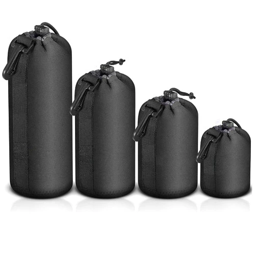 Selens 4 Pack Lens Cases with Thick Protective Neoprene Camera Lens Pouch Set for DSLR Camera Lens Sony Nikon Olympus Panasonic - Size: Small, Medium, Large and Extra Large Pouches
