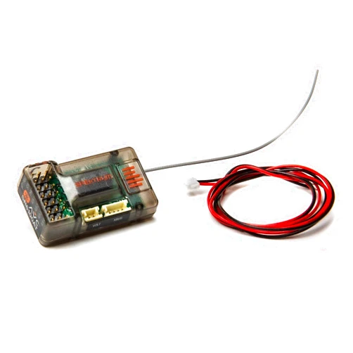 Spektrum SR6100AT 6-Channel DSMR DSM2 Receiver (RC Surface) with AVC and Telemetry: SPMSR6100AT, Black