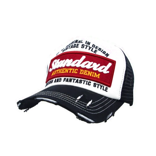 WITHMOONS Standard Embroidery Vintage Mesh Trucker Baseball Cap KR11346