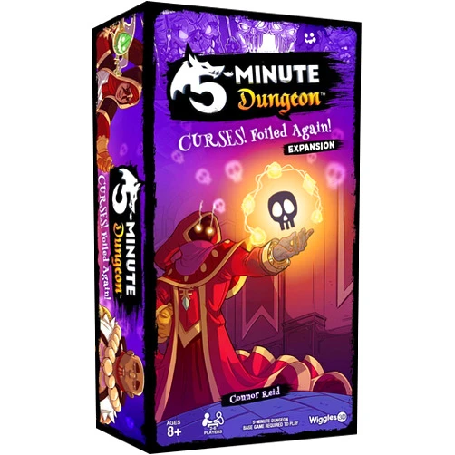 Wiggles 3D 5-Minute Dungeon: Curses! Foiled Again! Expansion | Real-Time Cooperative Board Game Add-On | New Heroes, Curses, Artifacts | 1-6 Players, Ages 8+ | Wiggles 3D