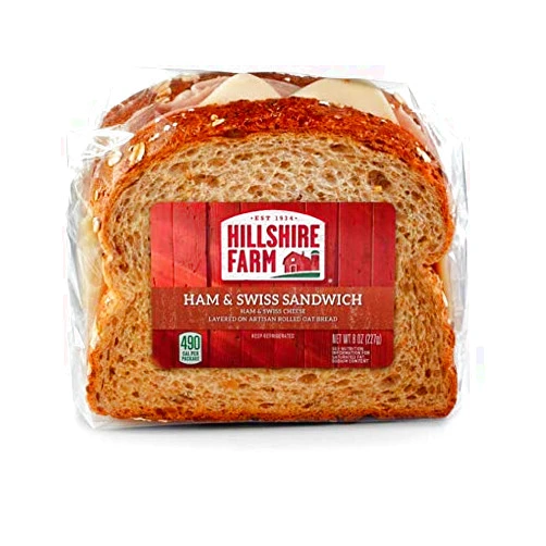 Hillshire Farm Ham and Swiss Sandwich, 0.5 Pound -- 10 per case