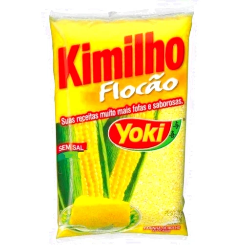 Yoki Kimilho Flocao Corn Flour 17.63 | Farinha de Milho Flocada 500g (Pack of 4)