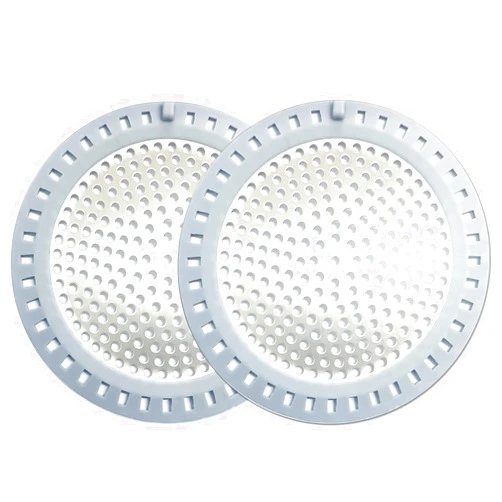 Seatery 2PCS Shower Drain Hair Catcher/Strainer/Cover/Filter/Trap, Bathtub Catcher, Stopper for Stall Drain/Bathroom Floor Drain, Stainless Steel and Silicone Shield