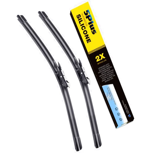 5 PLUS® Silicone Windshield Wipers 26 and 23 Inch Replacement For Toyota 2021-2007 Tundra 2022-2008 Sequoia, Automotive Replacement Windshield Wipers With Water Repellent