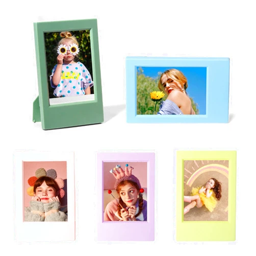 WOGOZAN Mini 3 Inch Film Photo Picture Frame for Fujifilm Instax Mini 12/11/99/90/9/8/7+/EVO and Polaroid 2.15x3.4 Inches Frame Colorful Wallet Size Photo Tabletop Display Use (5 Pack)