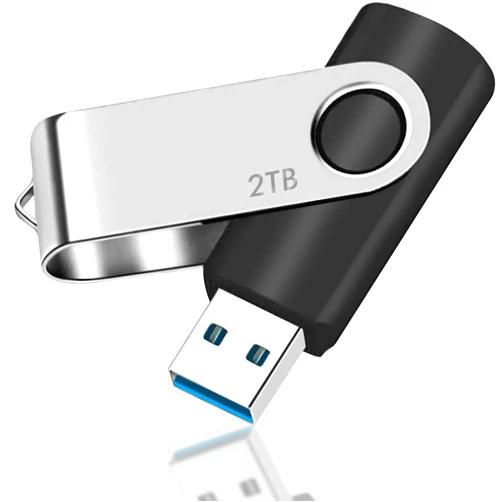 Setasie USB Flash Drive 2TB Portable Thumb Drives USB 3.0 Memory Stick Storage USB Drive External for PC/Laptop/Computer,Waterproof Durable Jump Drive Storage Drive (Black)