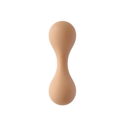 mushie Silicone Baby Shaker Rattle Toy | Ages 3+ Months (Natural)
