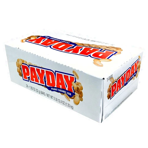 HERSHEY'S PayDay Bars, Peanut, 1.85 Ounce (Pack of 24)
