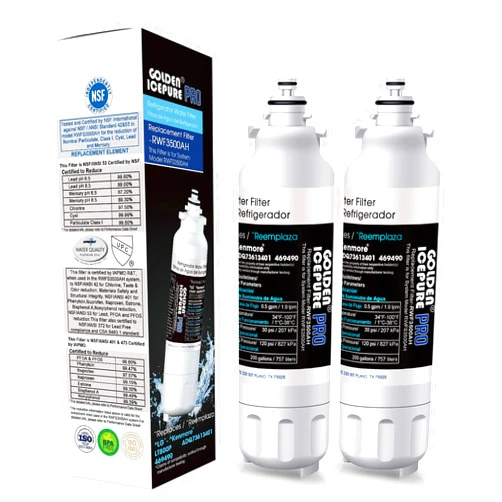GOLDEN ICEPURE RWF3500AH Refrigerator Water Filter Replacement for LG LT800P,ADQ73613401,ADQ73613403, ADQ73613402,Kenmore 9490,469490,4609490000 2PACK