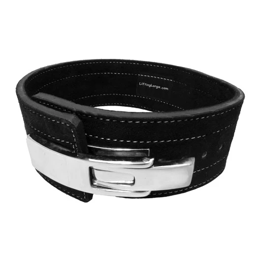 LiftingLarge Black Suede Lever 10mm Powerlifting Belt - IPF Approved