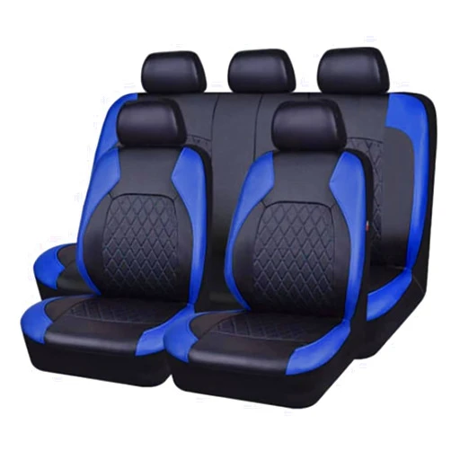 CfuLLi Car Seat Cover Sets for Aston Martin Vanquish,Front Rear Covers Protector Waterproof Breathable Comfortable Full Surround Kit Airbag Compatible Accessories,Blue