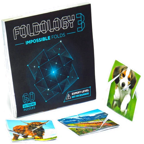 FOLDOLOGY 3 - Impossible Folds. Expert-Level Puzzle Game. 60 Origami Brain Teasers for Teens and Adults. Challenging, Not for Beginners. Ages 13+