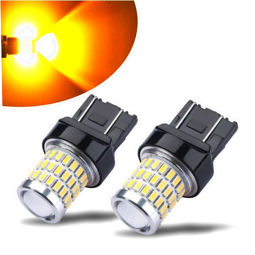 iBrightstar 7443 LED Bulb Amber Yellow, 7440 LED Turn Signal Bulbs Super Bright for Rear Front Turn Signal Blinker Lights Brake Tail Lights, 2 Pack