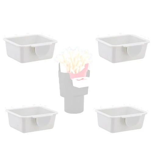 ISaddle Sauce Holder for French Fry Cup Holder - Automotive Interior Accessories for Chips Fast Food Cup Holder Fits Vehicle Boat Truck RV Perfect for On-The-Go Snacking (4 Pcs)