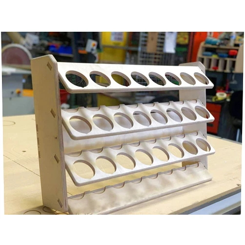 Factory Crafts Spray Can Lube Holder Organization Storage Rack Wood Shelf Case Organizer 24-Slot Plywood
