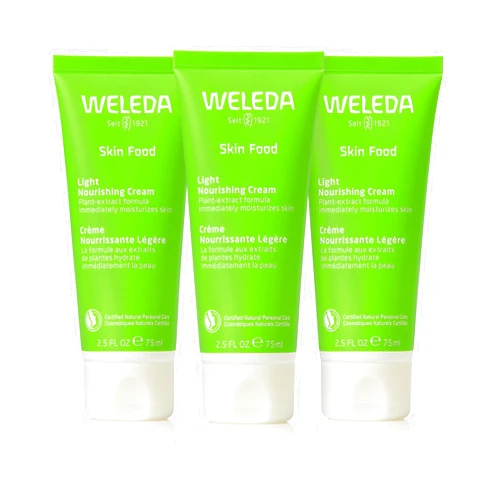 Weleda - Skin Food Light Moisturizing Cream 3-pack - Fast-Absorbing, Ultra-Hydrating Formula with Sunflower Oil and Pansy Extract