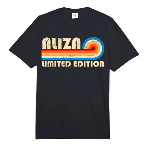 Retro Name Vault Aliza Retro 70s 80s Sunset Stripe Comfort Colors Adult Heavyweight T-Shirt