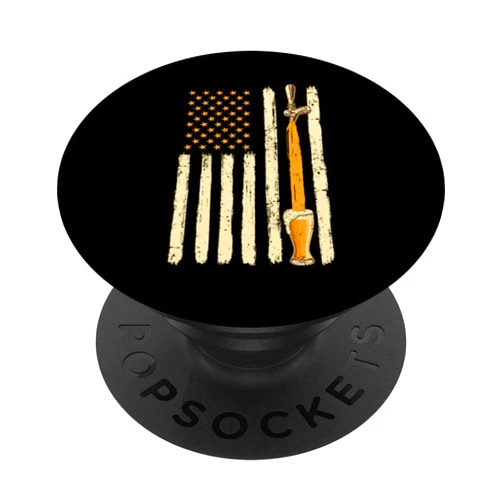 Beer And Alcohol Appreciation Lifestyles Craft Beer Tap Distressed American Flag Patriotic Alcohol PopSockets Swappable PopGrip