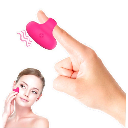 Fuigarry Upgrade Portable Travel Pocket Mini-Ring Facial and Eye Massage Ball USB Rechargeable Personal Massager Facial Muscles Tighten Anti-aging Relieve Eye Dark Circles,Puffiness,Fatigue (Rose Red)