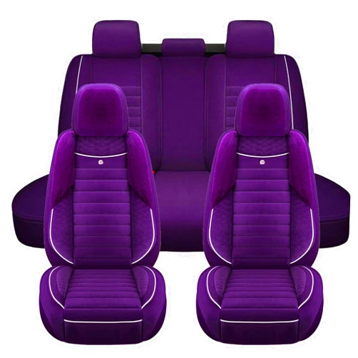 Maiibiiz Full Set for Volvo for XC60 2010-2021 Seat Covers Purple PU Leather Car Front Rear Seat Protection Cushions 5-Seat Cover Airbag Compatible Mbz184-Type Waterproof