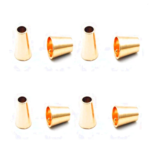 Goodxy 15-Pack Gold Color Conical Bell Metal Cord Rope Locks Fastener Cord Ends Stopper for Lanyard Backpack Bag#122