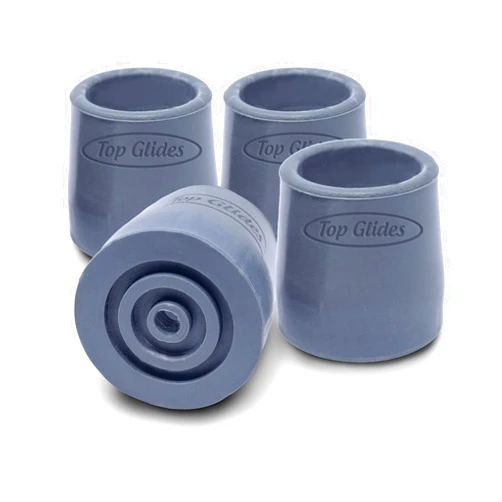 Top Glides Steel-Reinforced Walker Glide Tips (Gray, 1 1/8