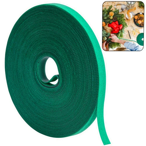 RunNico 50ft Christmas Garland Ties - Green Holiday Garland Ties - Cuttable Cable Straps for Christmas Halloween Party Yard Wall Doorway Outdoors Decoration