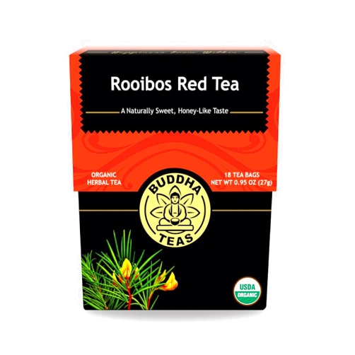 Buddha Teas - Rooibos Red Tea - Organic Herbal Tea - For Digestive Health - Rejuvenate & Support - Caffeine Free - 100% Kosher & Non-GMO - 18 Tea Bags (Pack of 1)