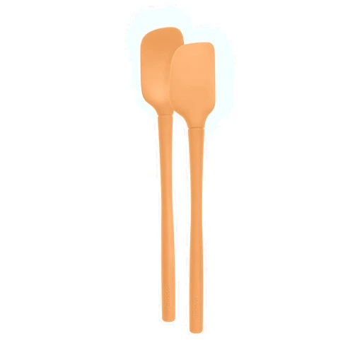 Tovolo Flex-Core All-Silicone Mini Spatula & Spoonula, Kitchen Utensil Set of 2, Heat-Resistant & BPA-Free Silicone Spatula & Spoonula, Safe for Cast Iron & Non-Stick Cookware, Dishwasher-Safe