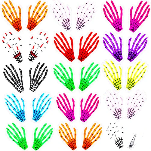 LCPQMZGH 30 Pcs Halloween Skeleton Hand Bone Hair Clips Gothic Skeleton Hand Bone Hair Clips for Halloween Decorations Party Girls Women Hair Accessories