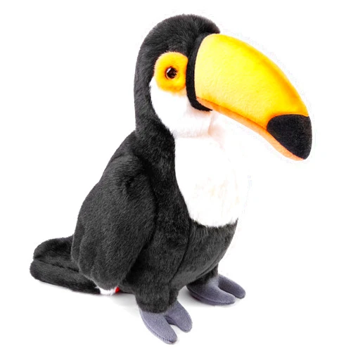 ZHONGXIN MADE Toucan Plush Toy - Realistic 11.5inch Black Toucan Stuffed Animal, Cute Bird Toucan Plush as Gift for Your Friends