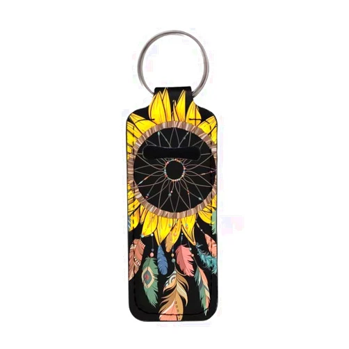 FKELYI Clip-on Chapstick Keychain Holder Lip Balm Sleeve Portable Lipstick Pocket Lip Gloss Tube Holder Travel Accessories