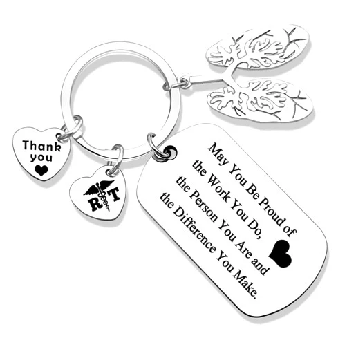Jielahua Respiratory Therapist Gifts Respiratory Therapist Key chain RT Gifts Make A Difference Keychain Respiratory Therapist Graduation Gift Respiratory Care Week Gifts Appreciation Gifts RT Student Gift